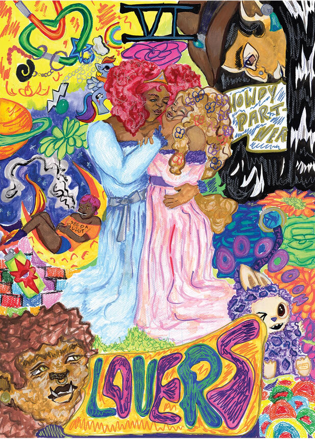 June 2025, Color Pencil, Acrylic Paint, Gouache, Oil Pastel, Crayon.
