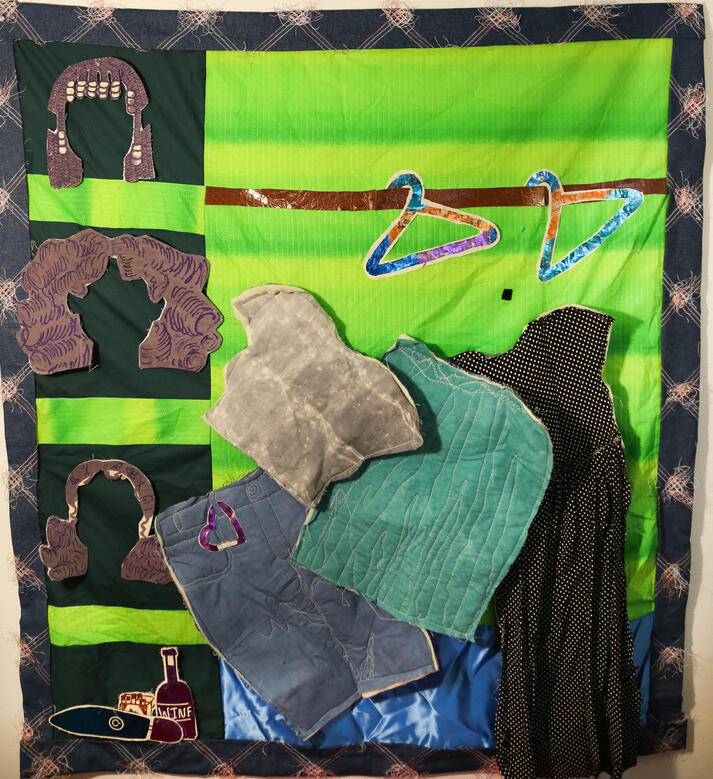 Doll Me, May 2025, Textiles, Foils, Silk Screen Print