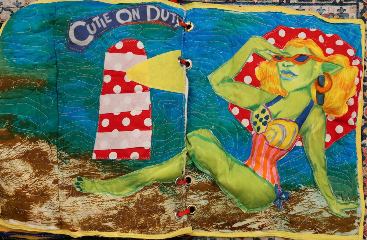 The Avengers Spread 4, December 2025, Textile Collage, Dye Sublimation Printer, Heat Press Paint, Heat Press Crayons